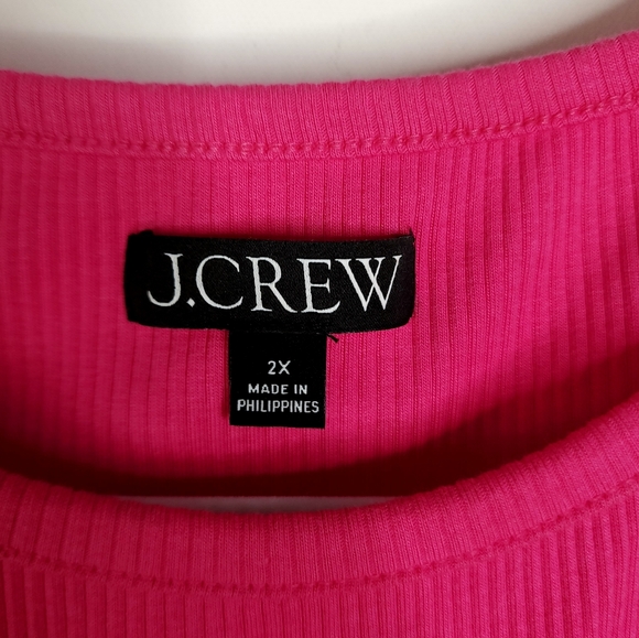 J CREW Ruffled Trimmed Ribbed Top Size 2xl - Picture 7 of 7